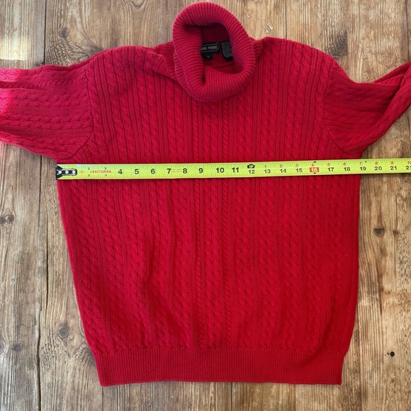 Jeanne Pierre Women’s 100% Cotton Cable Knit Turtleneck Red Sweater Small‎ EUC - Picture 5 of 7